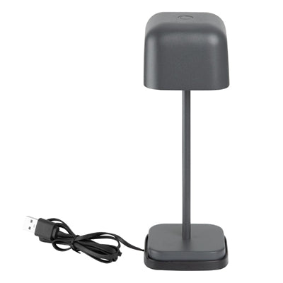Olympia Lucca Table Lamp Squared Dome Grey 200mm - HZ207