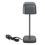 Olympia Lucca Table Lamp Squared Dome Grey 200mm - HZ207