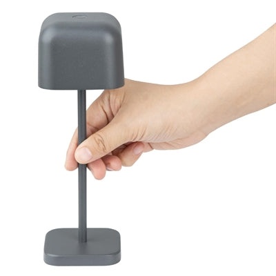 Olympia Lucca Table Lamp Squared Dome Grey 200mm - HZ207