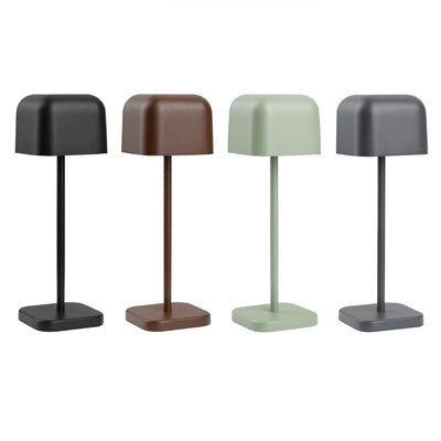 Olympia Lucca Table Lamp Squared Dome Grey 200mm - HZ207