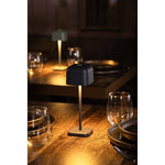 Olympia Lucca Table Lamp Squared Dome Grey 200mm - HZ207
