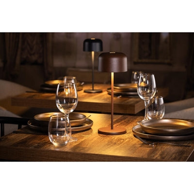 Olympia Siena Table Lamp Round Dome Chestnut 300mm - HZ209