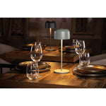 Olympia Siena Table Lamp Round Dome Sage 300mm - HZ210