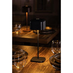Olympia Lucca Table Lamp Squared Dome Black 300mm - HZ212