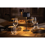 Olympia Lucca Table Lamp Squared Dome Black 300mm - HZ212