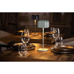 Olympia Lucca Table Lamp Squared Dome Sage 300mm - HZ214