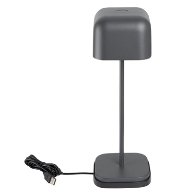 Olympia Lucca Table Lamp Squared Dome Grey 300mm - HZ215