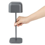 Olympia Lucca Table Lamp Squared Dome Grey 300mm - HZ215