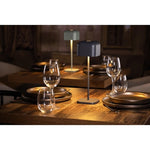Olympia Lucca Table Lamp Squared Dome Grey 300mm - HZ215