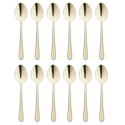 Olympia Buckingham Dessert Spoons Champagne Gold (12 Pack) - HZ233