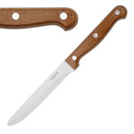 Olympia Rounded Steak Knives with Wood Effect Handles (12 Pack) - HZ972