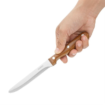 Olympia Rounded Steak Knives with Wood Effect Handles (12 Pack) - HZ972