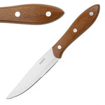 Olympia Jumbo Steak Knives with Wood Effect Handles (12 Pack) - HZ973