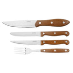 Olympia Jumbo Steak Knives with Wood Effect Handles (12 Pack) - HZ973