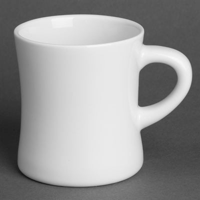 Olympia Whiteware Hollow Mugs 300ml (6 Pack) - JA349