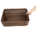 Olympia Polywicker Rectangular Display Basket Dark Brown 525x385mm - JA363