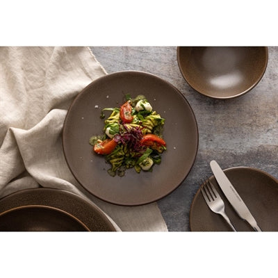 Olympia Ember Coupe Plates Mahogany 230mm (6 Pack) - JA551