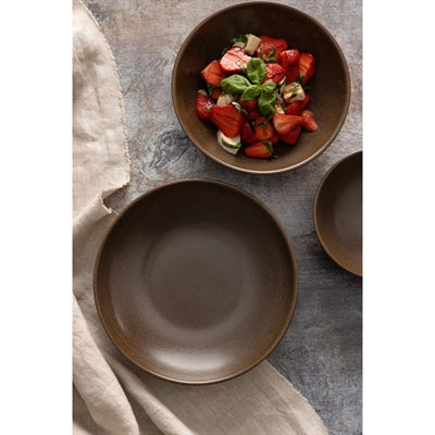 Olympia Ember Low Coupe Bowls Mahogany 230mm (4 Pack) - JA554