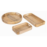 Olympia Mango Wood Deep Sided Rectangular Tray 190x300mm - JA887