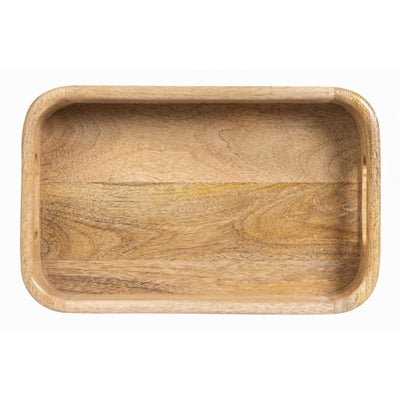 Olympia Mango Wood Deep Sided Rectangular Tray 190x300mm - JA887
