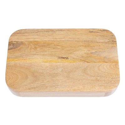 Olympia Mango Wood Deep Sided Rectangular Tray 190x300mm - JA887