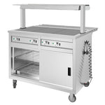 Buffalo Mobile Servery with Solid Heated Top 3x 1/1 GN - JB186
