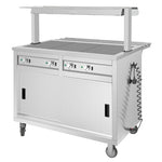 Buffalo Mobile Servery with Solid Heated Top 3x 1/1 GN - JB186