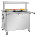 Buffalo Mobile Servery with Solid Heated Top 3x 1/1 GN - JB186