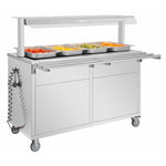 Buffalo Mobile Servery with Solid Heated Top 4x 1/1 GN - JB187
