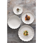 Olympia Bloom Scalloped Plates White 226mm (6 Pack) - JB394