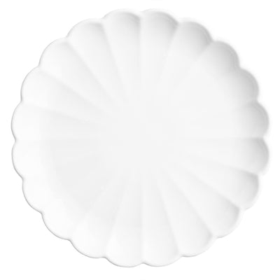 Olympia Bloom Scalloped Plates White 226mm (6 Pack) - JB394