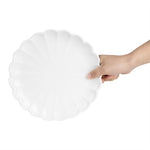 Olympia Bloom Scalloped Plates White 226mm (6 Pack) - JB394