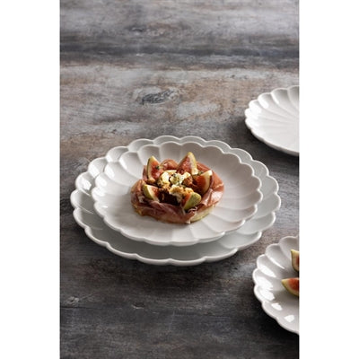 Olympia Bloom Scalloped Bowls White 230mm (6 Pack) - JB396
