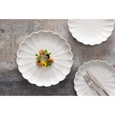 Olympia Bloom Scalloped Plates White 276mm (4 Pack) - JB395