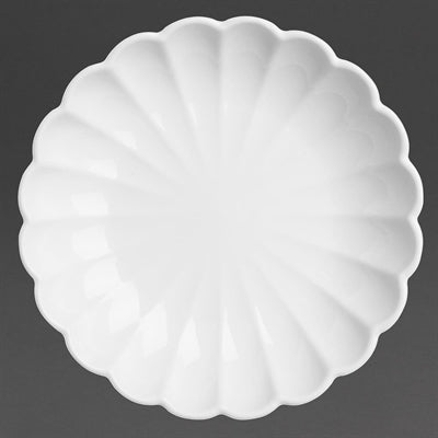 Olympia Bloom Scalloped Bowls White 230mm (6 Pack) - JB396