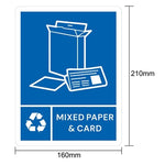 Jantex Slim Bin Label - Mixed Paper & Card - JB490