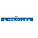 Jantex Slim Bin Lid Label - Mixed Paper & Card - JB491