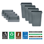 Jantex Slim Bin Lid Label - Mixed Paper & Card - JB491