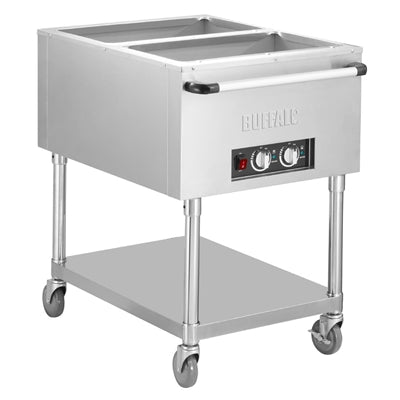Buffalo Mobile Bain Marie Trolley 2x 1/1GN - JB983