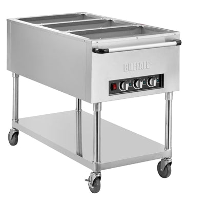 Buffalo Mobile Bain Marie Trolley 3x 1/1GN - JB984