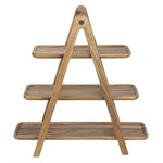 Olympia Acacia Wood 3-Tier Serving Trays with Display Stand - JB989