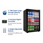 Professional 128L Compact Glass Door Beverage Cooler – Low Profile | JC128VELF
