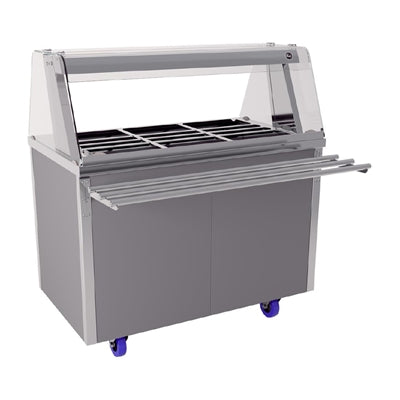 Glide Dry Heat Bain Marie Hot Cupboard with Heated Gantry 3xGN 1/1 GHBM3 - JC870