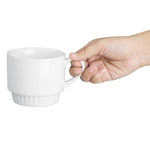 Olympia Café Stacking Mugs White 340ml (6 Pack) - JF994