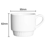 Olympia Café Stacking Mugs White 340ml (6 Pack) - JF994