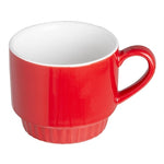 Olympia Café Stacking Mugs Red 340ml (6 Pack) - JF995
