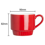 Olympia Café Stacking Mugs Red 340ml (6 Pack) - JF995