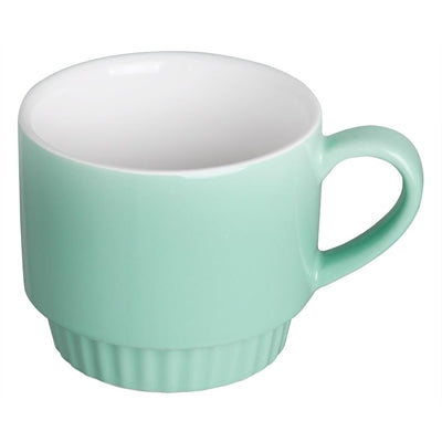 Olympia Café Stacking Mugs Aqua 340ml (6 Pack) - JF996
