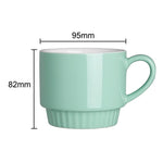 Olympia Café Stacking Mugs Aqua 340ml (6 Pack) - JF996