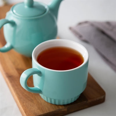 Olympia Café Stacking Mugs Aqua 340ml (6 Pack) - JF996